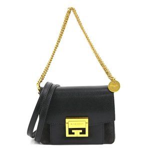 GIVENCHY Black Leather Shoulder Bag